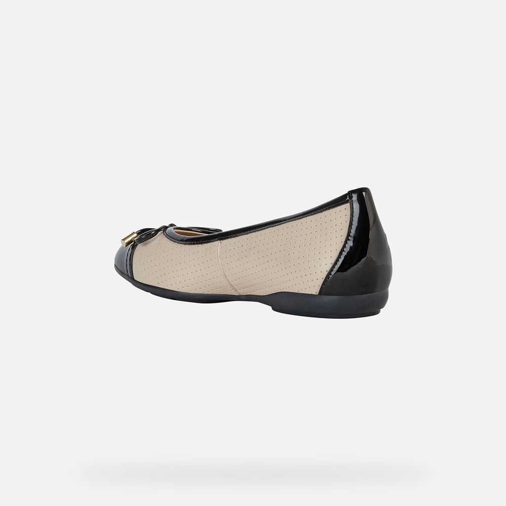 Geox Bayan Ballerina Bej Rengi/Siyah - Annytah - IPJ-951082